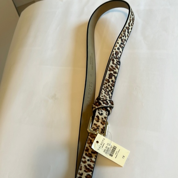 New with tag Talbots leather leopard print belt 1X - Picture 2 of 4